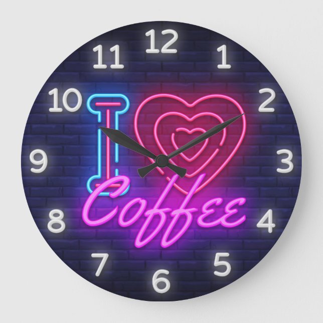 Horloge murale Faux Neon Time (Recto)