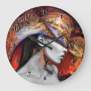 Horloge murale féminine Automne
