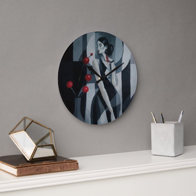Horloge murale femme Art Déco Silent Pulse (Bureau)