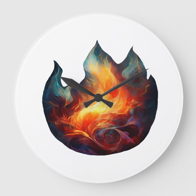 Horloge murale - Flames Artwork (Recto)