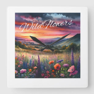 horloge murale "Fleur sauvage"