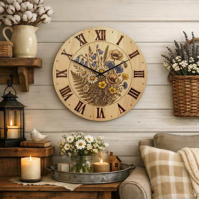 Horloge murale Fleur sauvage (Créateur téléchargé)