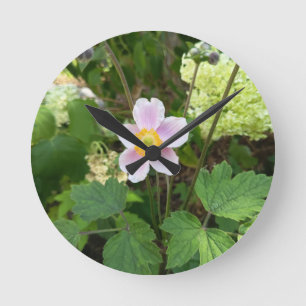 Horloge murale fleur sauvage rose Maison florale