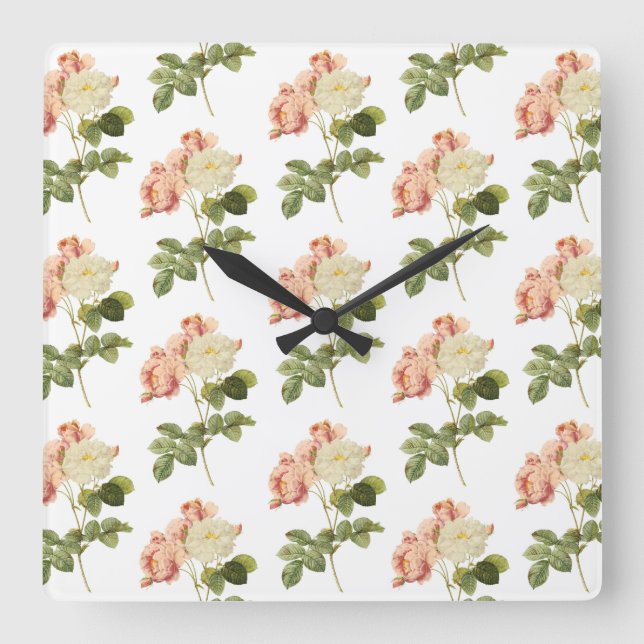 Horloge murale Fleurs vintages 2 (Recto)