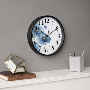 Horloge murale florale