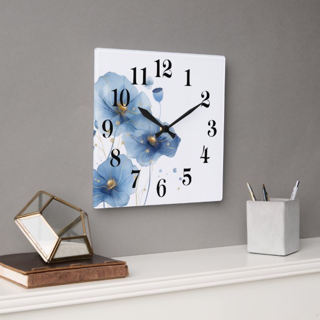 Horloge murale florale (Bureau)