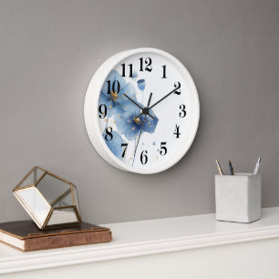 Horloge murale florale