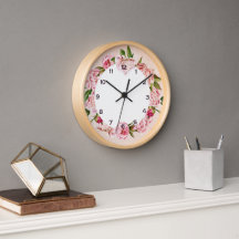 Horloge murale florale Conception