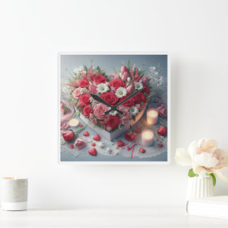 Horloge murale florale intemporelle