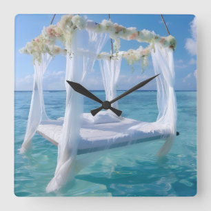 Horloge murale florale romantique lit balançoire o