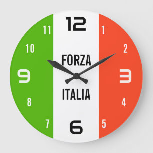 Horloge murale Forza Italia – Drapeau italien