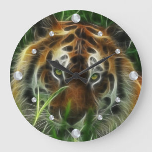Horloge murale fragile du tigre
