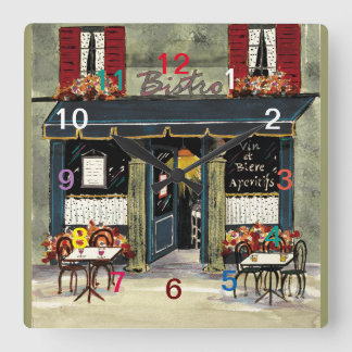Horloge murale française d'acrylique de Bistros