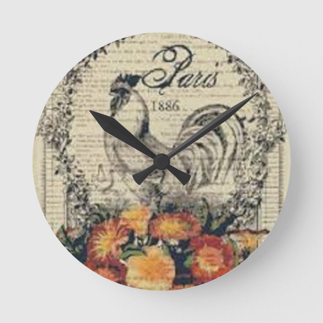 Horloge murale française de coq de pays (Recto)