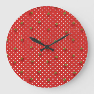 Horloge murale fruits fraises d'été