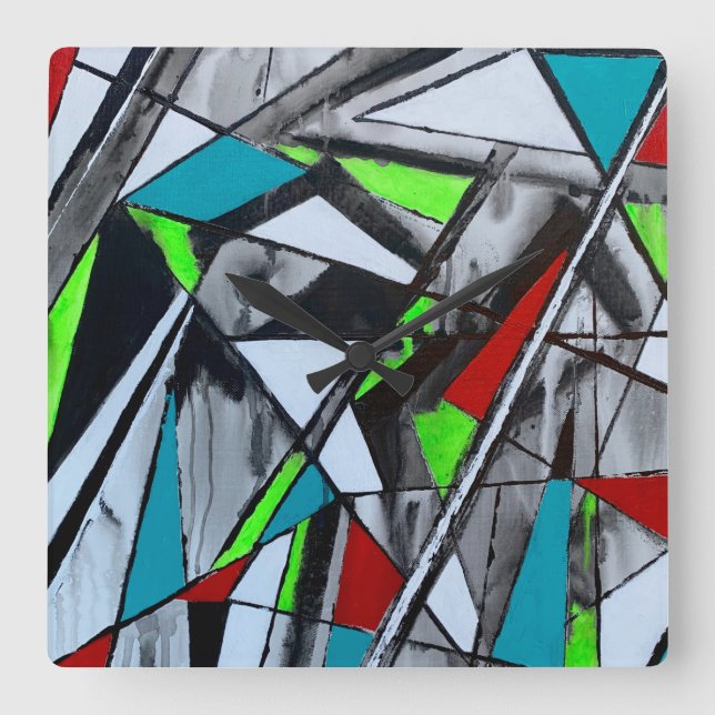 Horloge murale fumée et miroirs (Recto)