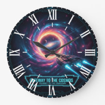 Horloge murale Galaxy Space décoration Sci-Fi