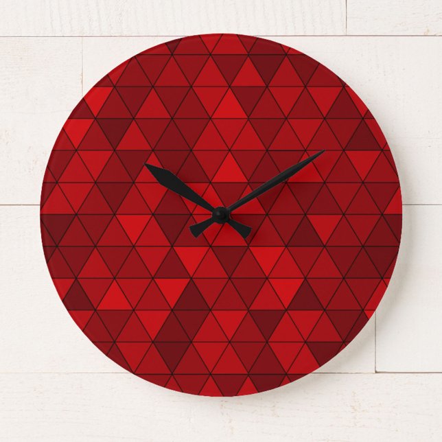 Horloge murale géométrique rouge moderne (Créateur téléchargé)