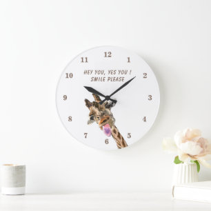 Horloge Murale Girafe Drôle