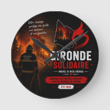 Horloge Murale - "Gironde Solidaire 2026"