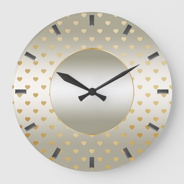 Horloge murale Gold Hearts (Recto)