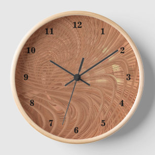 Horloge murale Gold Wave Design d'art moderne