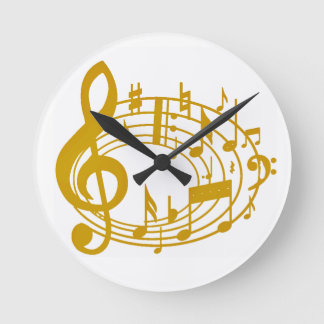 Horloge murale Golden Notes