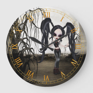 Horloge murale Goth Girl