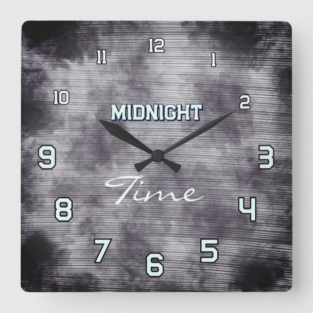 Horloge murale gothique de minuit au clair de lune (Recto)