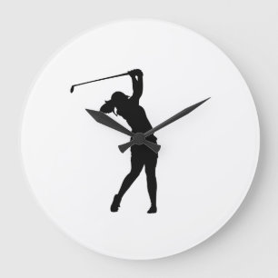 Horloge murale grande silhouette de golf design él