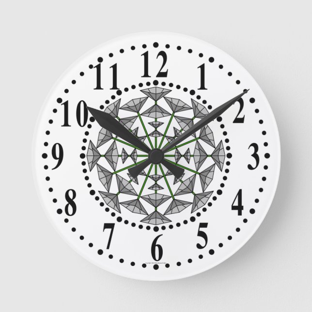 Horloge Murale Gris Et Gris Clair 149 (Recto)