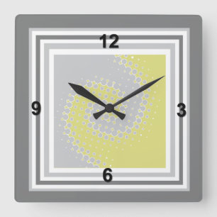 Horloge murale grise et Chartreuse élégante de