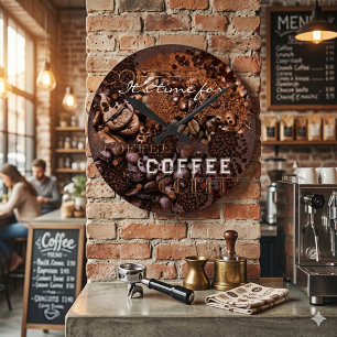 Horloge murale Grunge Fèves De Café