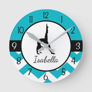Horloge murale Gymnastique turquoise