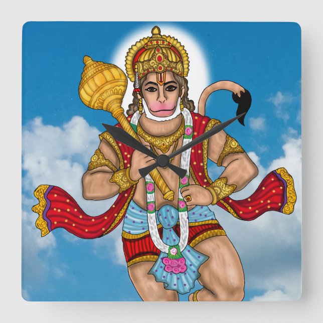 Horloge murale Hanuman volant (Recto)