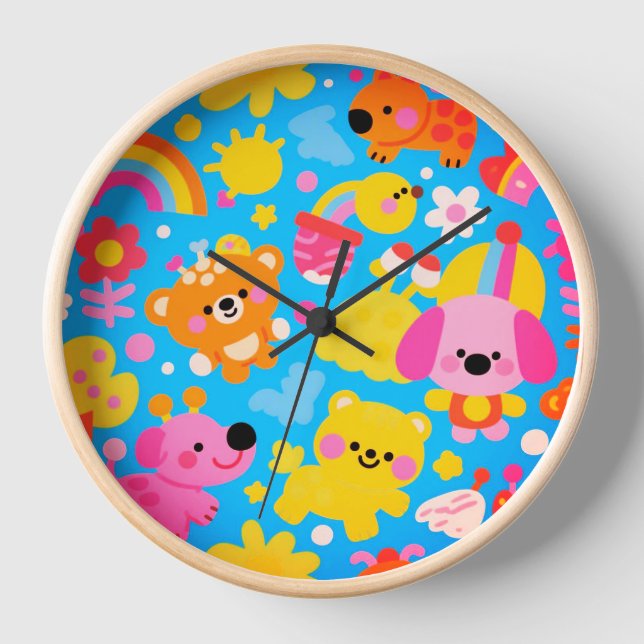 Horloge murale Happy Jungle (Recto)