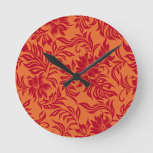 Horloge murale hawaïenne de Waikiki Hibiscus