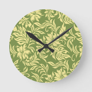Horloge murale hawaïenne de Waikiki Hibiscus