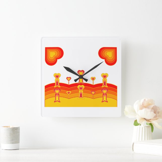 Horloge murale Heart-Scape (Maison)