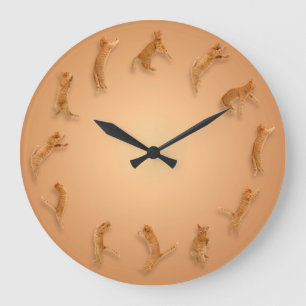Horloge murale heure de chat