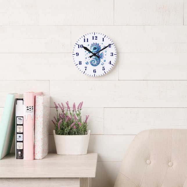 Horloge murale hippocampe (Salle de lecture)