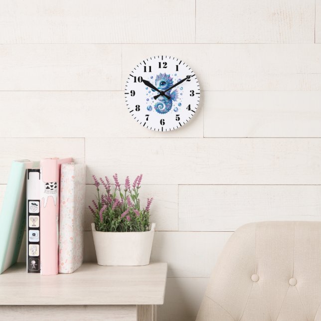 Horloge murale hippocampe (Salle de lecture)