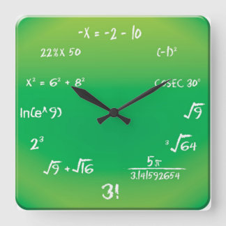 Horloge murale - Horloge mathématique du quiz pop