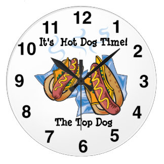 Horloge murale Hot Dog Shop