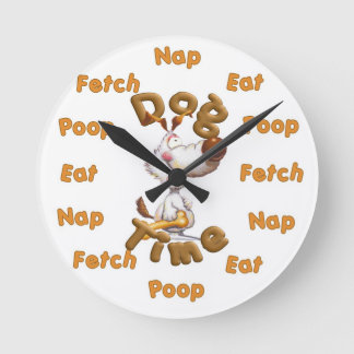 Horloge murale humoristique de chien drôle