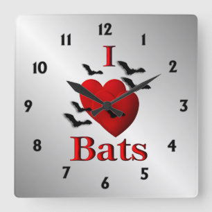 Horloge murale I Heart Bats