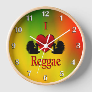 Horloge murale I Heart Reggae