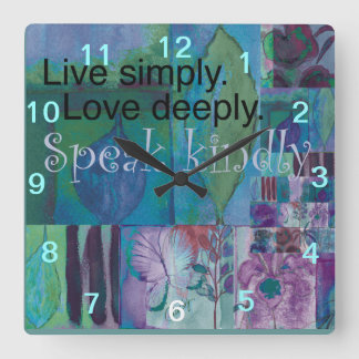 Horloge murale inspirante