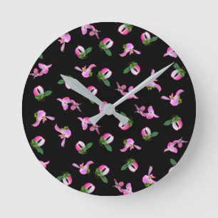 Horloge murale intérieure florale de cornouiller r