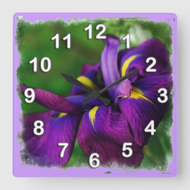 Horloge murale japonaise Iris (Recto)